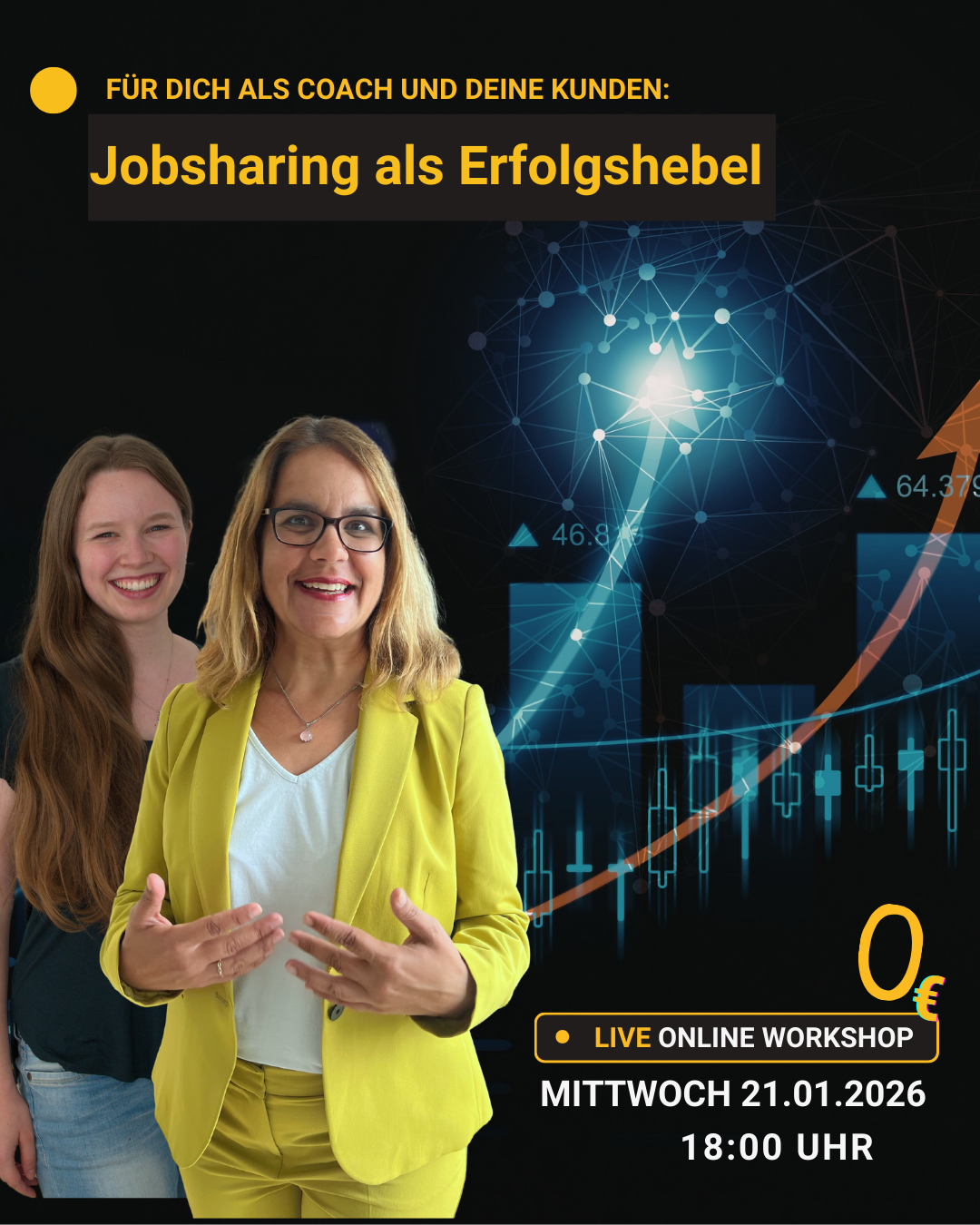 Bild für das JOYntLEADING Webinar für Coaches mit Esther Himmen und Milena von Tottleben